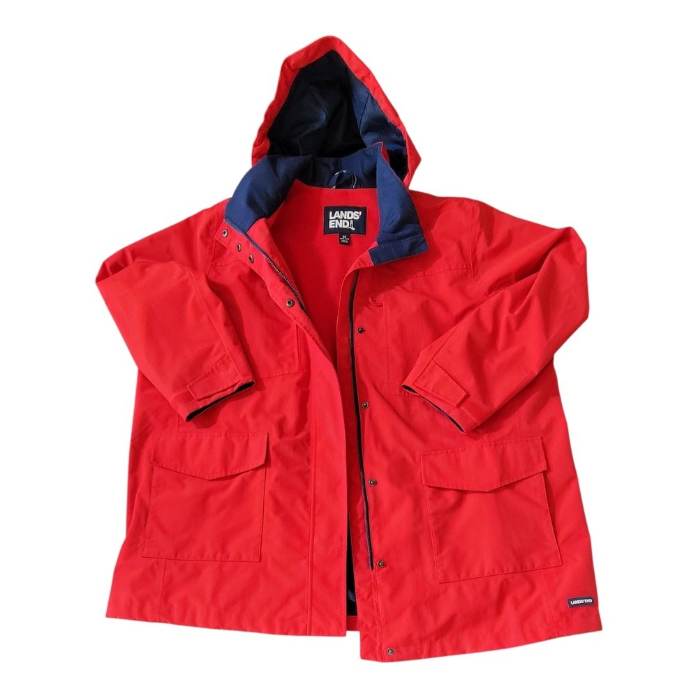 Lands End Women's Mid-Length Insulated Down Poly Fill Sz 3X  Outdoor Winter Wear